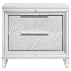 Marmore White Nightstand - Ornate Home