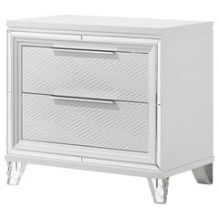 Marmore White Nightstand - Ornate Home