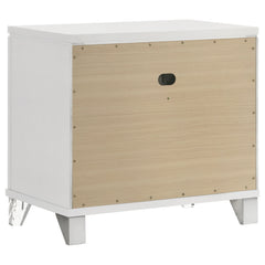 Marmore White Nightstand - Ornate Home