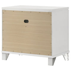 Marmore White Nightstand - Ornate Home