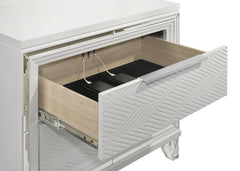 Marmore White Nightstand - Ornate Home