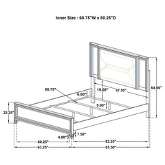 Marmore White Queen Panel Bed - Ornate Home