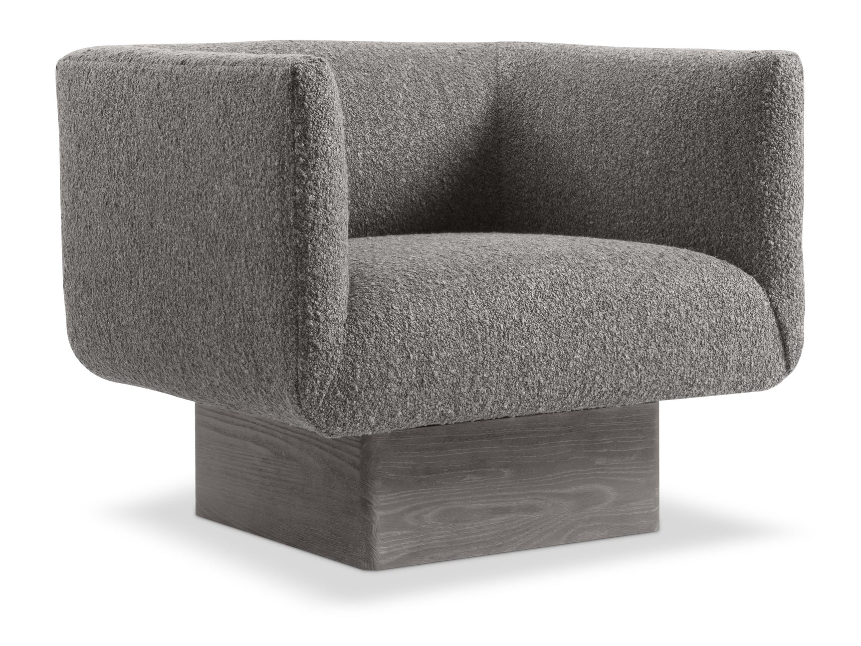 Marni Tadon Cerused/Grey Fabric Swivel Chair - Ornate Home