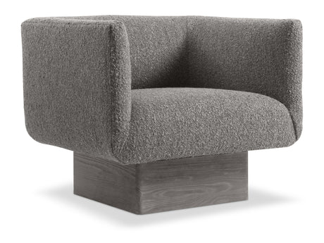 Marni Tadon Cerused/Grey Fabric Swivel Chair - Ornate Home