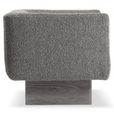 Marni Tadon Cerused/Grey Fabric Swivel Chair - Ornate Home