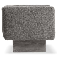 Marni Tadon Cerused/Grey Fabric Swivel Chair - Ornate Home