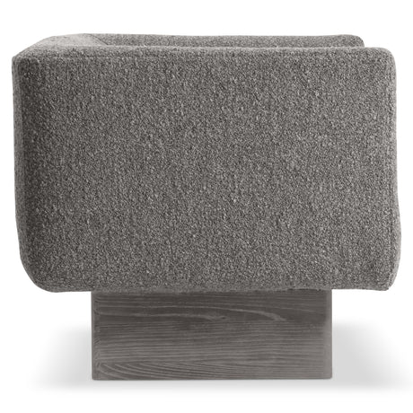 Marni Tadon Cerused/Grey Fabric Swivel Chair - Ornate Home