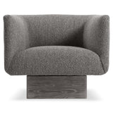 Marni Tadon Cerused/Grey Fabric Swivel Chair - Ornate Home