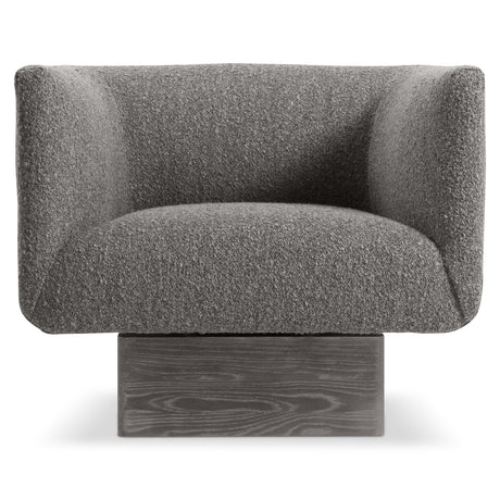 Marni Tadon Cerused/Grey Fabric Swivel Chair - Ornate Home