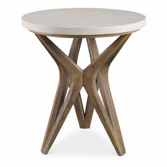 Marnie White/Woodtone Limestone Side Table - Ornate Home