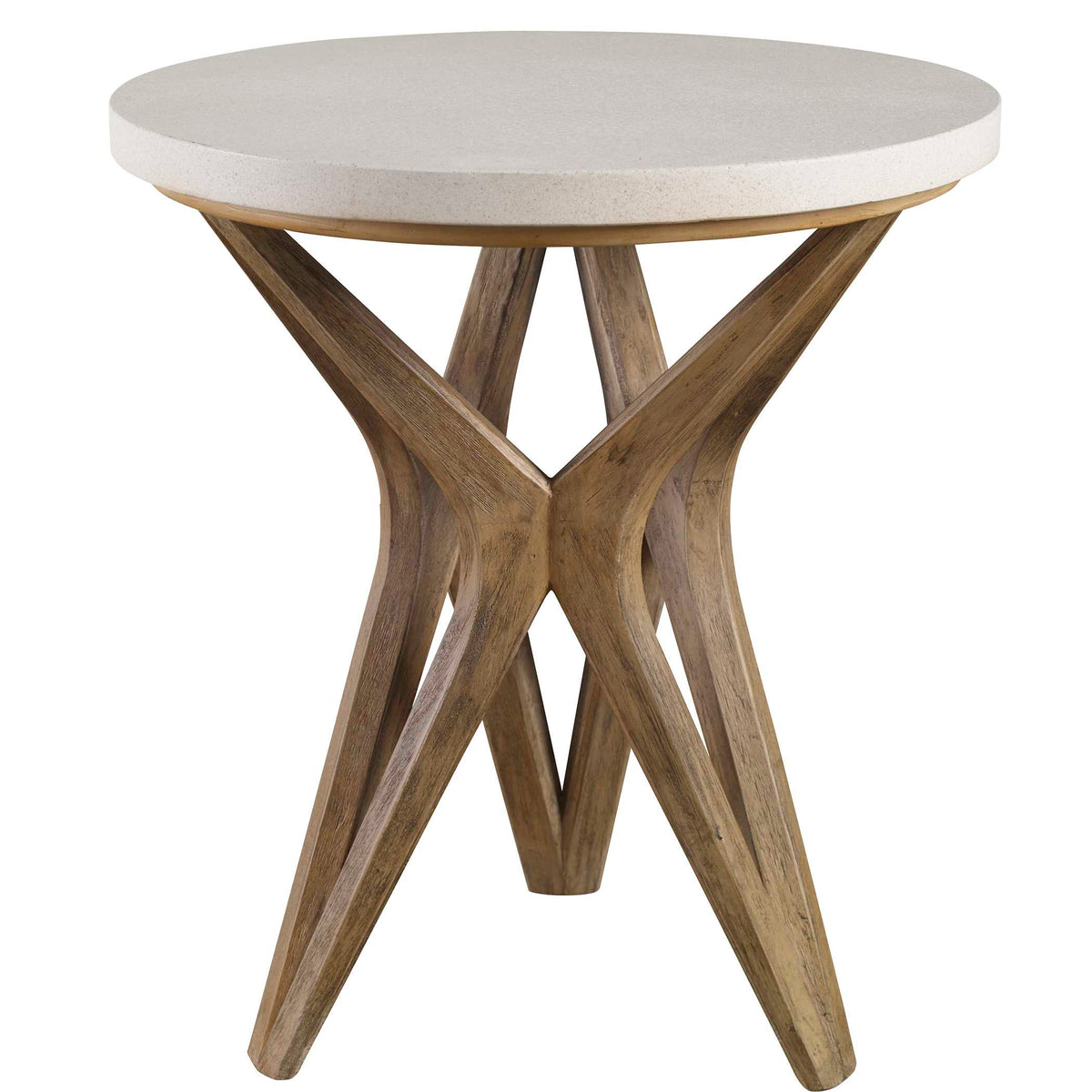Marnie White/Woodtone Limestone Side Table - Ornate Home