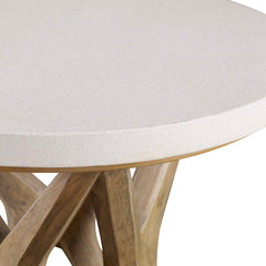 Marnie White/Woodtone Limestone Side Table - Ornate Home