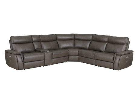 Maroni Brown 6-Piece Modular Power Reclining Sectional - Ornate Home