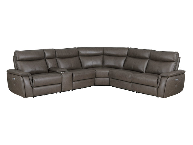 Maroni Brown 6-Piece Modular Power Reclining Sectional - Ornate Home
