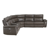 Maroni Brown 6-Piece Modular Power Reclining Sectional - Ornate Home
