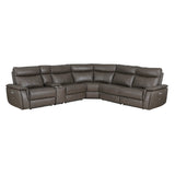 Maroni Brown 6-Piece Modular Power Reclining Sectional - Ornate Home