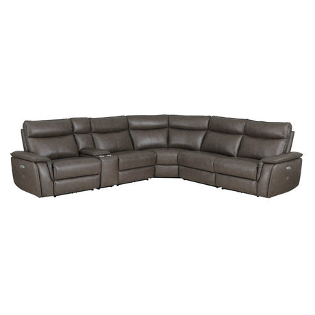 Maroni Brown 6-Piece Modular Power Reclining Sectional - Ornate Home