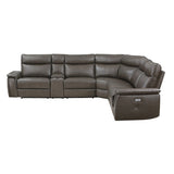 Maroni Brown 6-Piece Modular Power Reclining Sectional - Ornate Home