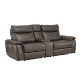 Maroni Brown Power Double Reclining Loveseat - Ornate Home