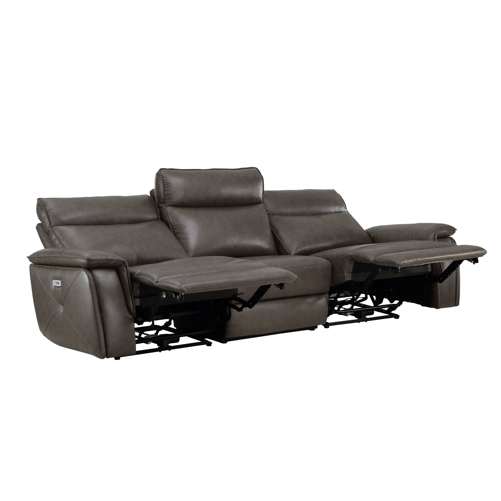Maroni Brown Power Double Reclining Sofa - Ornate Home