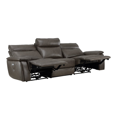 Maroni Dark Brown Power Reclining Sofa and Loveseat - Ornate Home