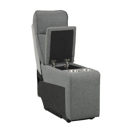 Maroni Gray 6-Piece Modular Power Reclining Sectional with Power Headrests - Ornate Home