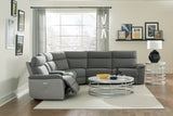 Maroni Gray 6-Piece Modular Power Reclining Sectional with Power Headrests - Ornate Home