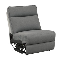 Maroni Gray 6-Piece Modular Power Reclining Sectional with Power Headrests - Ornate Home