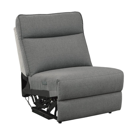 Maroni Gray 6-Piece Modular Power Reclining Sectional with Power Headrests - Ornate Home