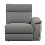 Maroni Gray 6-Piece Modular Power Reclining Sectional with Power Headrests - Ornate Home