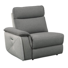 Maroni Gray 6-Piece Modular Power Reclining Sectional with Power Headrests - Ornate Home