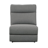 Maroni Gray 6-Piece Modular Power Reclining Sectional with Power Headrests - Ornate Home