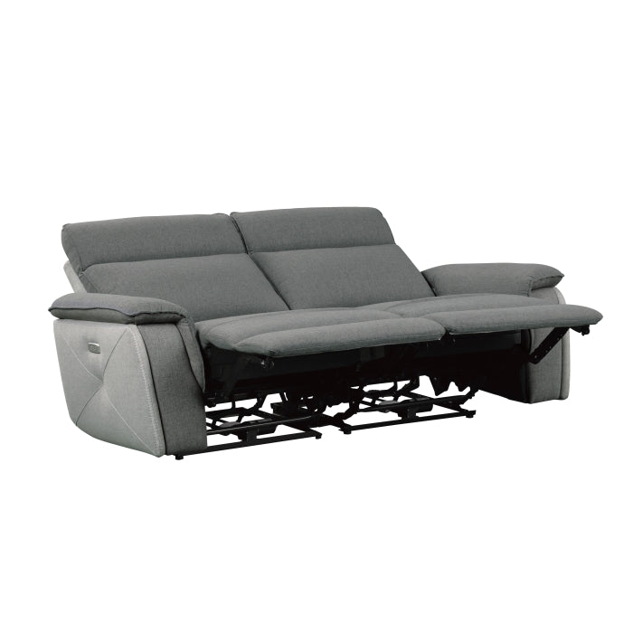 Maroni Gray Power Double Reclining Loveseat - Ornate Home