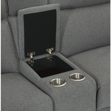 Maroni Gray Power Double Reclining Loveseat - Ornate Home