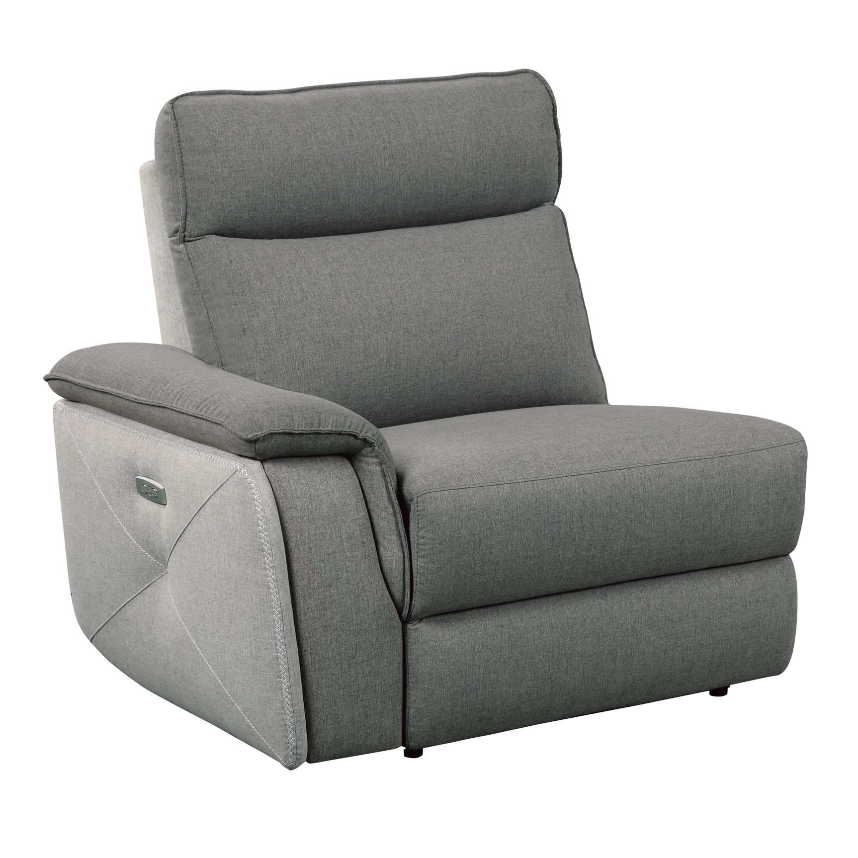Maroni Gray Power Double Reclining Loveseat w/ Center Console - Ornate Home
