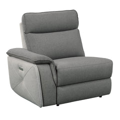 Maroni Gray Power Double Reclining Loveseat w/ Center Console - Ornate Home
