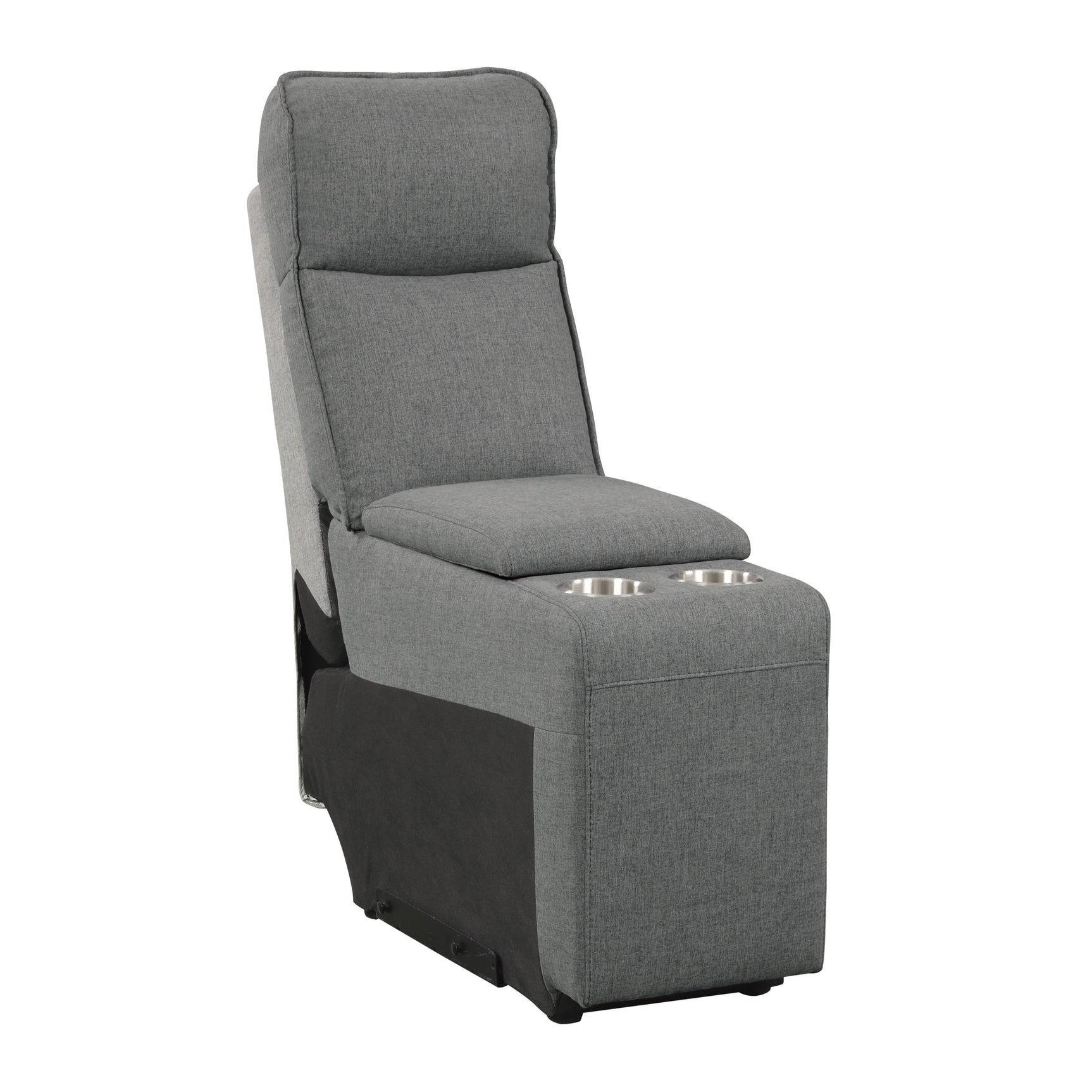 Maroni Gray Power Double Reclining Loveseat w/ Center Console - Ornate Home