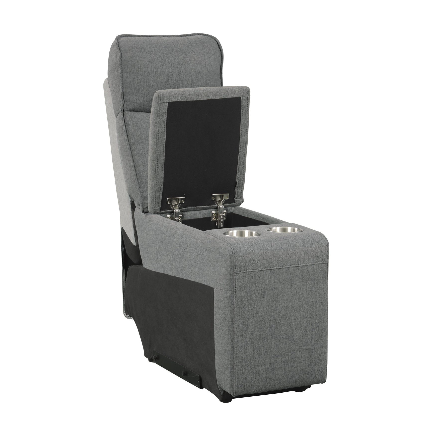 Maroni Gray Power Double Reclining Loveseat w/ Center Console - Ornate Home
