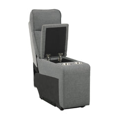 Maroni Gray Power Double Reclining Loveseat w/ Center Console - Ornate Home