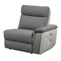 Maroni Gray Power Double Reclining Loveseat w/ Center Console - Ornate Home