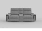 Maroni Gray Power Double Reclining Loveseat w/ Center Console - Ornate Home