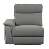 Maroni Gray Power Double Reclining Loveseat w/ Center Console - Ornate Home