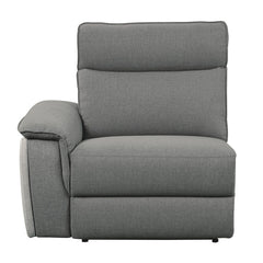 Maroni Gray Power Double Reclining Loveseat w/ Center Console - Ornate Home