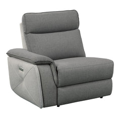 Maroni Gray Power Double Reclining Loveseat w/ Center Console - Ornate Home