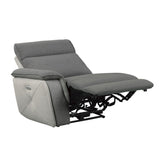 Maroni Gray Power Double Reclining Loveseat w/ Center Console - Ornate Home