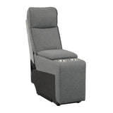 Maroni Gray Power Double Reclining Loveseat w/ Center Console - Ornate Home