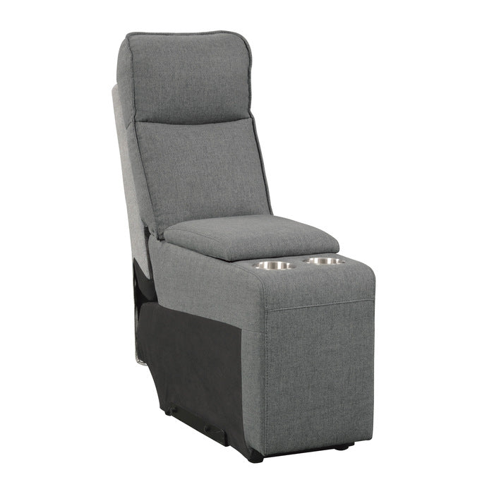 Maroni Gray Power Double Reclining Loveseat w/ Center Console - Ornate Home