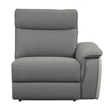 Maroni Gray Power Double Reclining Loveseat w/ Center Console - Ornate Home