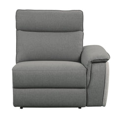 Maroni Gray Power Double Reclining Loveseat w/ Center Console - Ornate Home