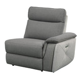 Maroni Gray Power Double Reclining Loveseat w/ Center Console - Ornate Home